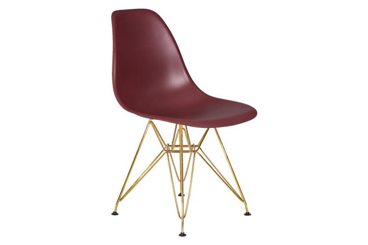 Набор 4 шт Стул обеденный DOBRIN DSR, ножки золотые, цвет сливовый (R-13)-2