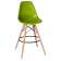 Набор 2 шт Стул барный DOBRIN DSW BAR, ножки светлый бук, цвет сиденья салатовый (G-08)