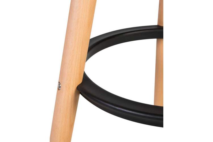 Табурет барный DOBRIN ROYCE, ножки светлый бук, цвет чёрный (B-03)-2