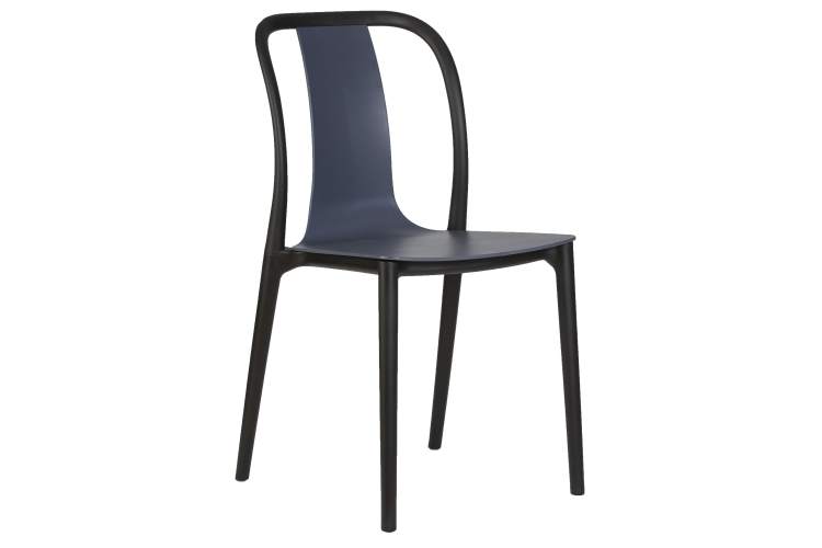 Набор 4 шт Стул обеденный DOBRIN ADAM, черный/серо-голубой-1