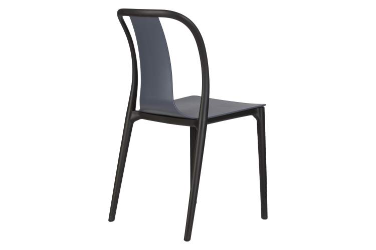 Набор 4 шт Стул обеденный DOBRIN ADAM, черный/серо-голубой-4