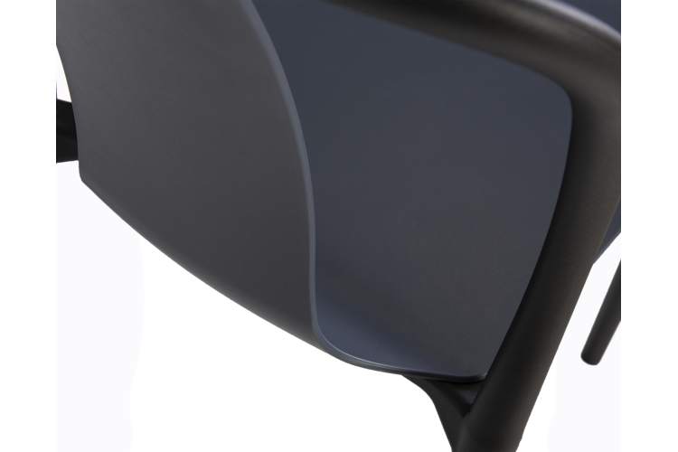 Набор 4 шт Стул обеденный DOBRIN ADAM, черный/серо-голубой-8