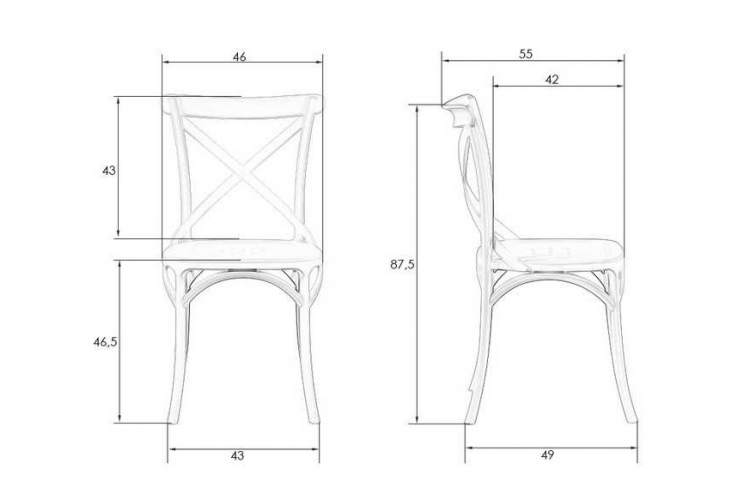 Стул обеденный DOBRIN MASON, цвет белый (W-02)-9