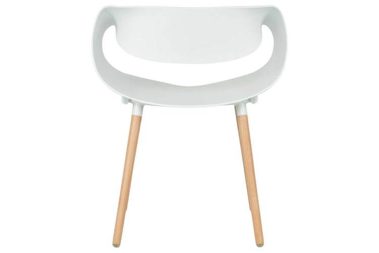 Стул обеденный DOBRIN ALIEN, ножки светлый бук, цвет белый (W-02)-3