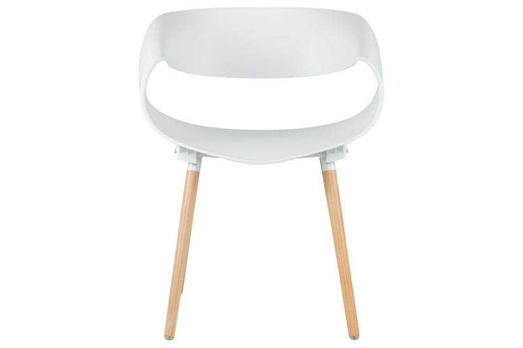 Стул обеденный DOBRIN ALIEN, ножки светлый бук, цвет белый (W-02)-4