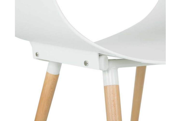 Стул обеденный DOBRIN ALIEN, ножки светлый бук, цвет белый (W-02)-5