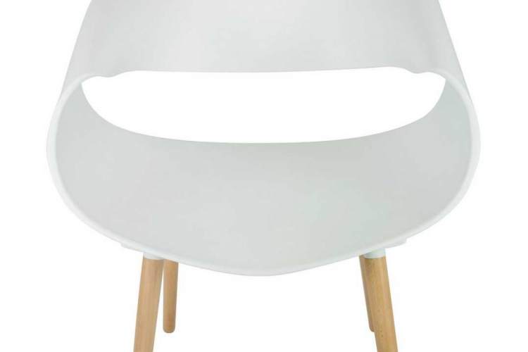 Стул обеденный DOBRIN ALIEN, ножки светлый бук, цвет белый (W-02)-6