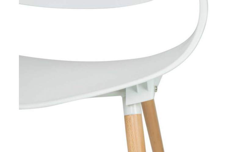 Стул обеденный DOBRIN ALIEN, ножки светлый бук, цвет белый (W-02)-7