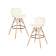 Набор 2 шт Стул барный DOBRIN BUTTERFLY BAR, ножки светлый бук, цвет кремовый