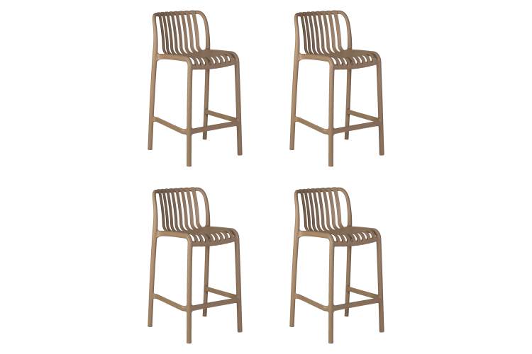 Набор 4 шт Стул полубарный DOBRIN CHLOE, бежевый