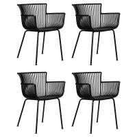 Набор 4 шт Стул обеденный DOBRIN ROSS, черный (B-03) без подушки