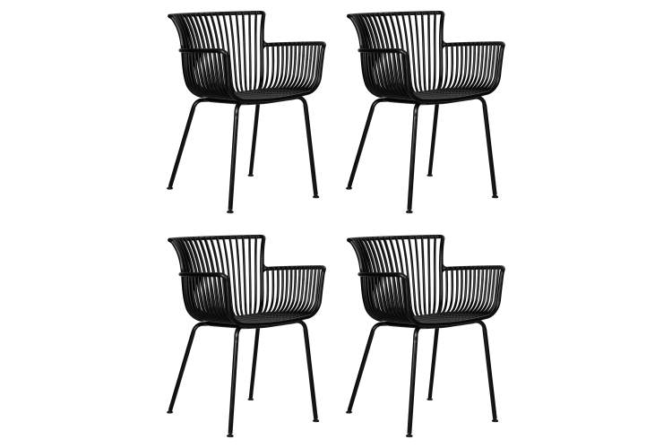 Набор 4 шт Стул обеденный DOBRIN ROSS, черный (B-03) без подушки