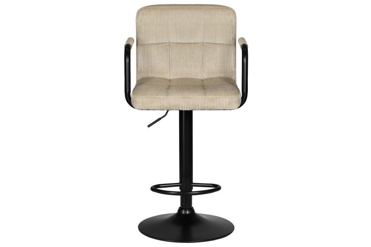Набор 2 шт Стул барный DOBRIN KRUGER ARM BLACK, бежевый вельвет (LAR-E2041-04)-6