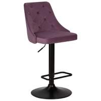 Стул барный JOSEPH BLACK, пудрово-сиреневый велюр (MJ9-52)