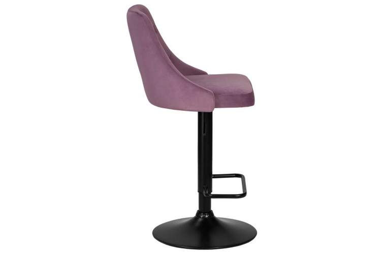 Стул барный DOBRIN JOSEPH BLACK, пудрово-сиреневый велюр (MJ9-52)-2