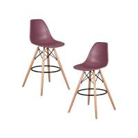 Набор 2 шт Стул барный DOBRIN DSW BAR, ножки светлый бук, цвет пыльная роза (NX-P-11)