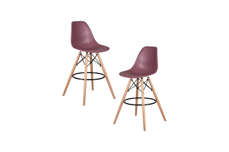 Набор 2 шт Стул барный DOBRIN DSW BAR, ножки светлый бук, цвет пыльная роза (NX-P-11)