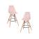 Набор 2 шт Стул барный DOBRIN DSW BAR, ножки светлый бук, цвет сиденья светло-розовый (PK-02)