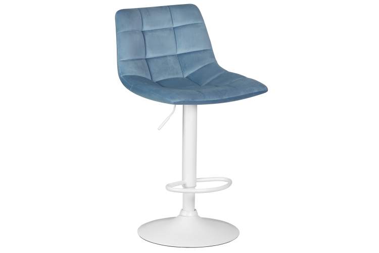 Набор 2 шт Стул барный DOBRIN TAILOR WHITE, пудрово-голубой велюр (MJ9-74)-1