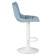Набор 2 шт Стул барный DOBRIN TAILOR WHITE, пудрово-голубой велюр (MJ9-74)
