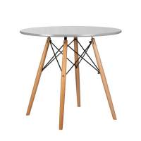 Стол обеденный CHELSEA`80, ножки светлый бук, столешница светло-серый (GR-01)