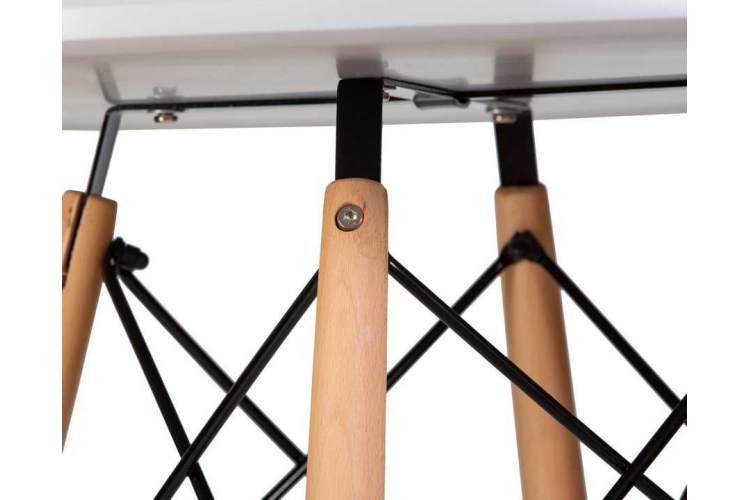 Стол обеденный DOBRIN CHELSEA`80, ножки светлый бук, столешница светло-серый (GR-01)-3