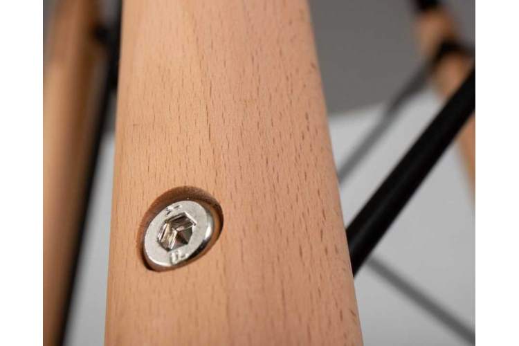 Стол обеденный DOBRIN CHELSEA`80, ножки светлый бук, столешница светло-серый (GR-01)-4