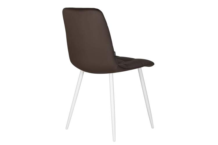 Набор 4 шт Стул обеденный DOBRIN CHILLY, Эспрессо Holland 74, основание белое-4