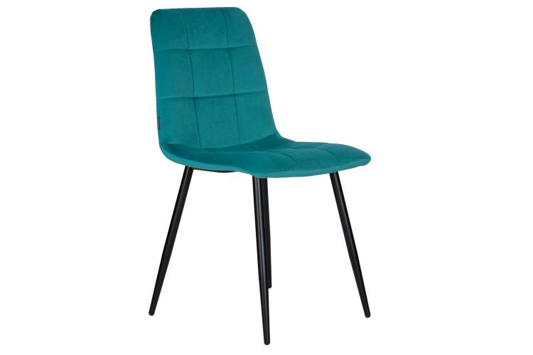 Набор 4 шт Стул обеденный DOBRIN CHILLY, Морской волны Holland 56, основание черное-2