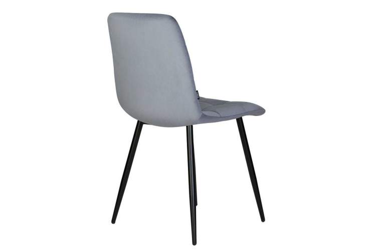 Стул обеденный DOBRIN CHILLY, Серо-голубой Holland 14, основание черное-3