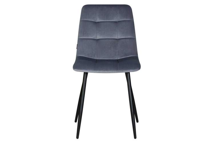 Стул обеденный DOBRIN CHILLY, Серо-голубой Holland 14, основание черное-5