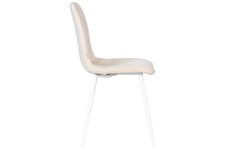 Набор 4 шт Стул обеденный DOBRIN CHILLY ROMBO, Бежевый Simple 44, основание белое-3