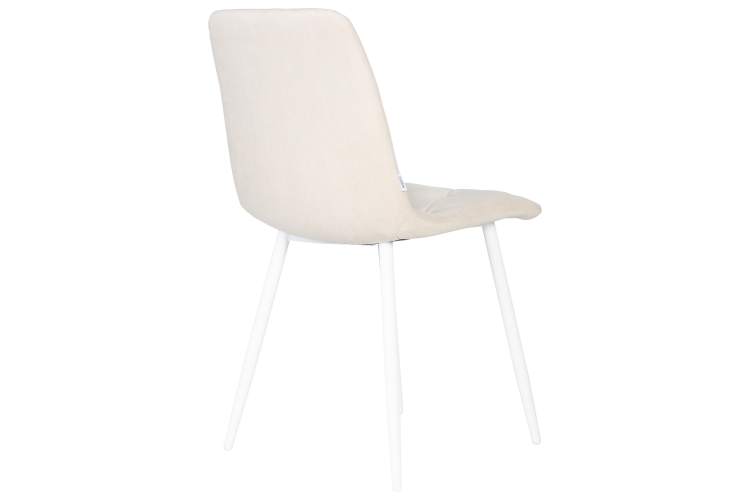 Набор 4 шт Стул обеденный DOBRIN CHILLY ROMBO, Бежевый Simple 44, основание белое-4