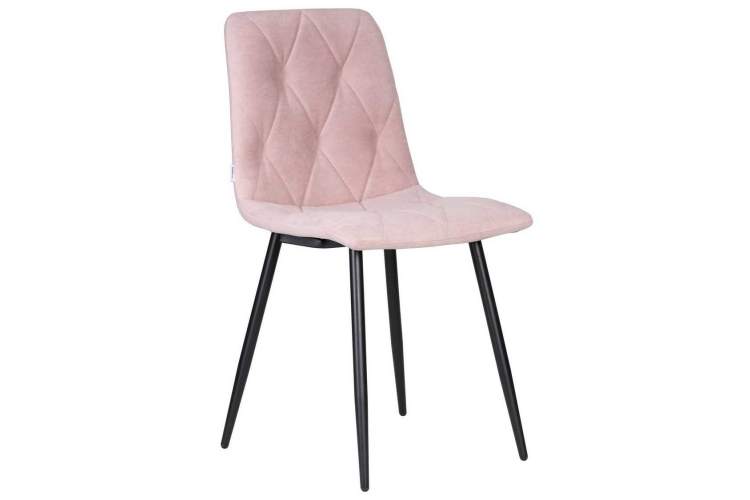 Стул обеденный DOBRIN CHILLY ROMBO, Розовый Simple 03, основание черное