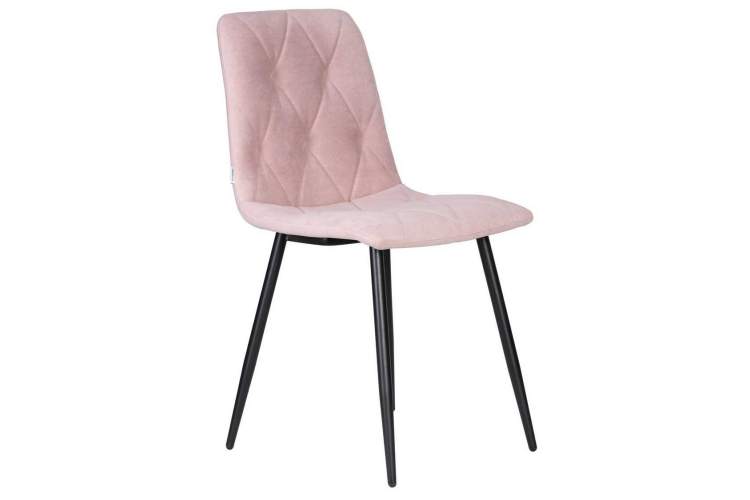 Стул обеденный DOBRIN CHILLY ROMBO, Розовый Simple 03, основание черное-1