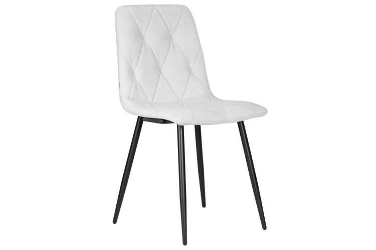 Стул обеденный DOBRIN CHILLY ROMBO, Светло-серый Simple 29, основание черный