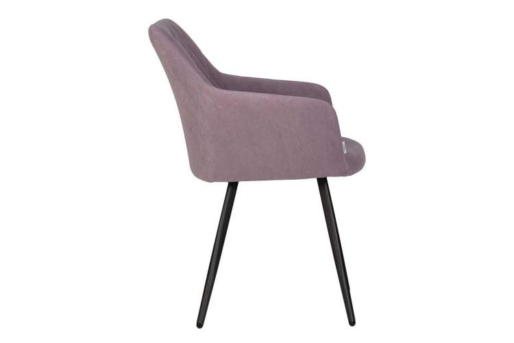 Стул обеденный DOBRIN ROBY, ЭМАЛЬ ЧЕРНЫЙ МУАР велюр Catania Lavender-2