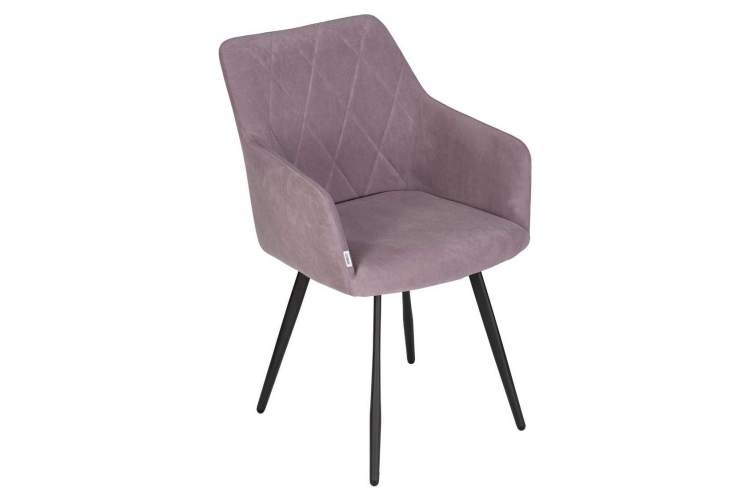 Стул обеденный DOBRIN ROBY, ЭМАЛЬ ЧЕРНЫЙ МУАР велюр Catania Lavender-6