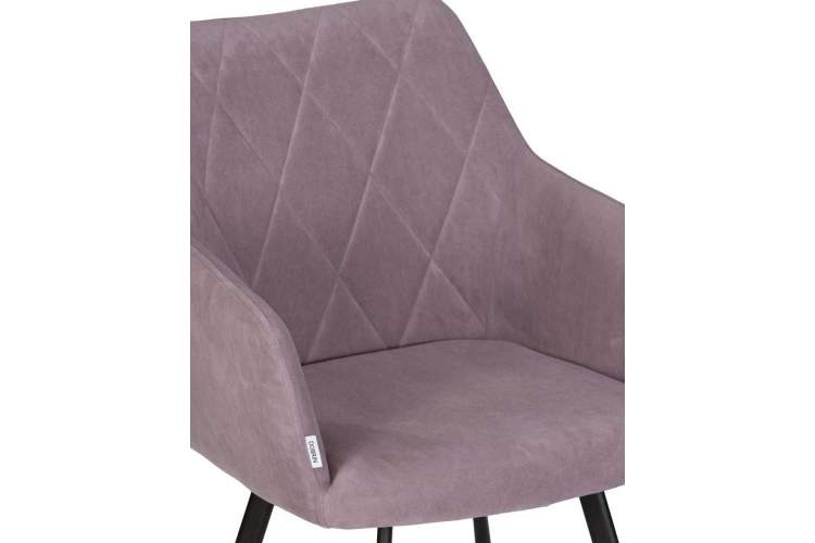 Стул обеденный DOBRIN ROBY, ЭМАЛЬ ЧЕРНЫЙ МУАР велюр Catania Lavender-7