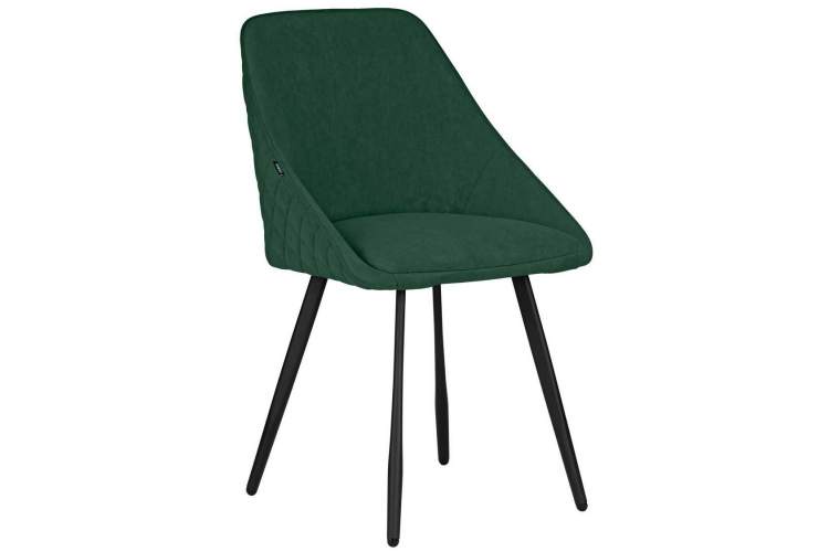 Стул обеденный DOBRIN STELLA, ЭМАЛЬ ЧЕРНЫЙ МУАР велюр Catania Izumrud