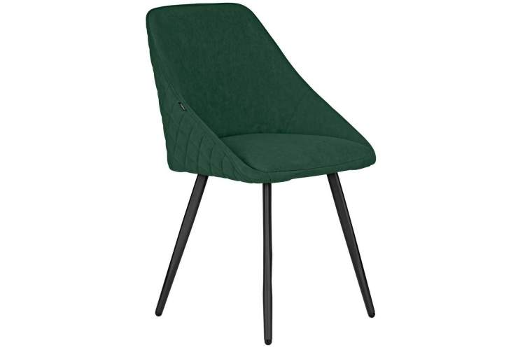 Стул обеденный DOBRIN STELLA, ЭМАЛЬ ЧЕРНЫЙ МУАР велюр Catania Izumrud-1