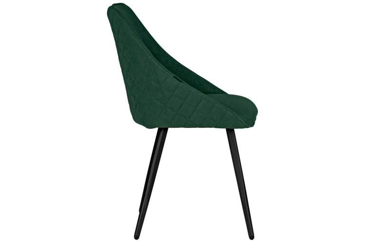 Стул обеденный DOBRIN STELLA, ЭМАЛЬ ЧЕРНЫЙ МУАР велюр Catania Izumrud-2