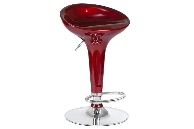 Набор 2 шт Стул барный DOBRIN BOMBA, бордовый металлик-1