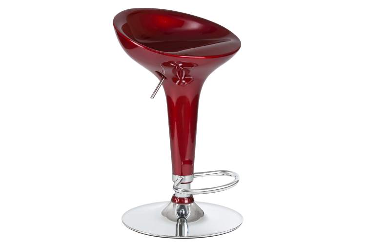 Набор 2 шт Стул барный DOBRIN BOMBA, бордовый металлик-2