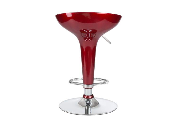 Набор 2 шт Стул барный DOBRIN BOMBA, бордовый металлик-5