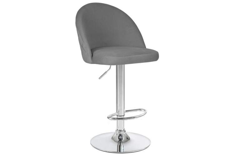 Стул барный DOBRIN MILANA, серый велюр (MJ9-75)