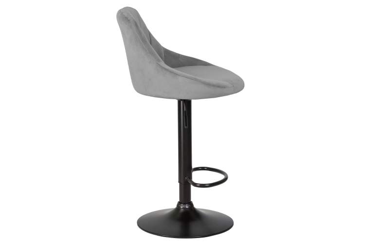 Набор 2 шт Стул барный DOBRIN LOGAN BLACK, серый велюр (MJ9-75)-3