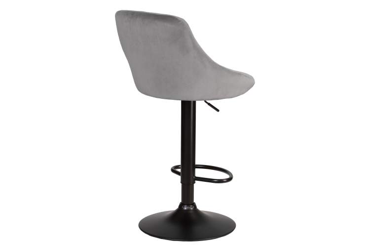 Набор 2 шт Стул барный DOBRIN LOGAN BLACK, серый велюр (MJ9-75)-4