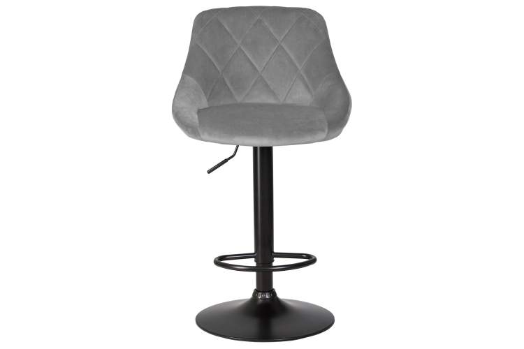 Набор 2 шт Стул барный DOBRIN LOGAN BLACK, серый велюр (MJ9-75)-6
