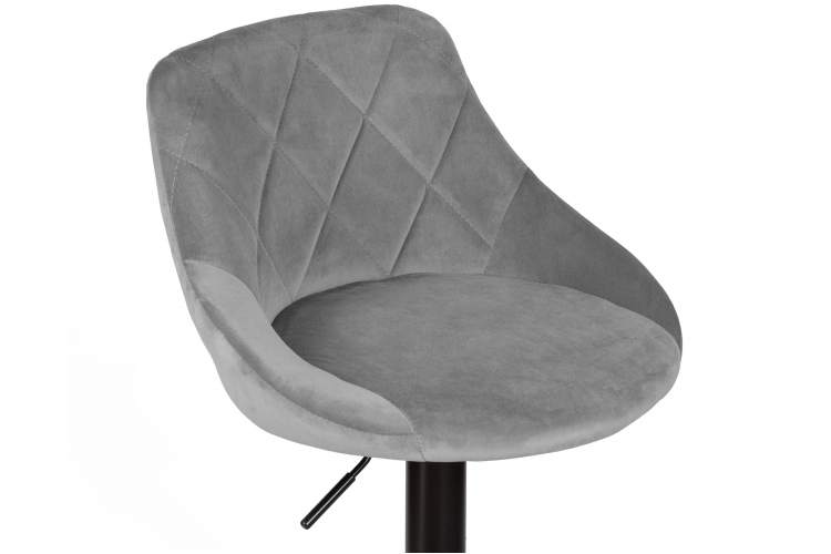 Набор 2 шт Стул барный DOBRIN LOGAN BLACK, серый велюр (MJ9-75)-7